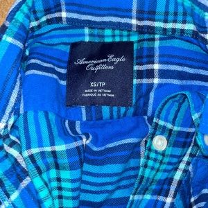 American eagle soft plaid top